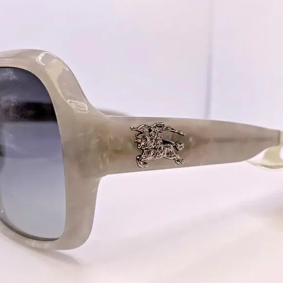 Burberry Sunglasses Authentic Frame B 4058 3042/11 57 [] 18 130 MM White Marble - Picture 3 of 9